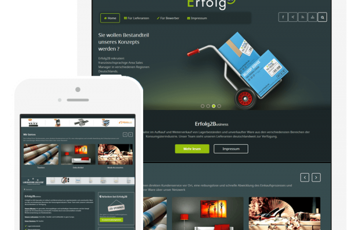 Le site officiel de la société allemande ERFOLG2B